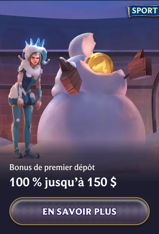 Bonus premier dépôt 100 %