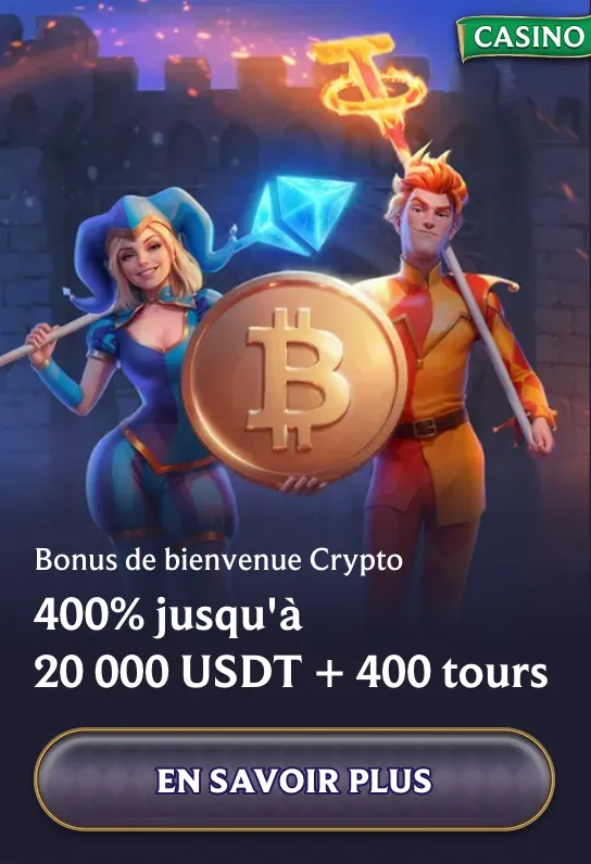 Bonus crypto de bienvenue